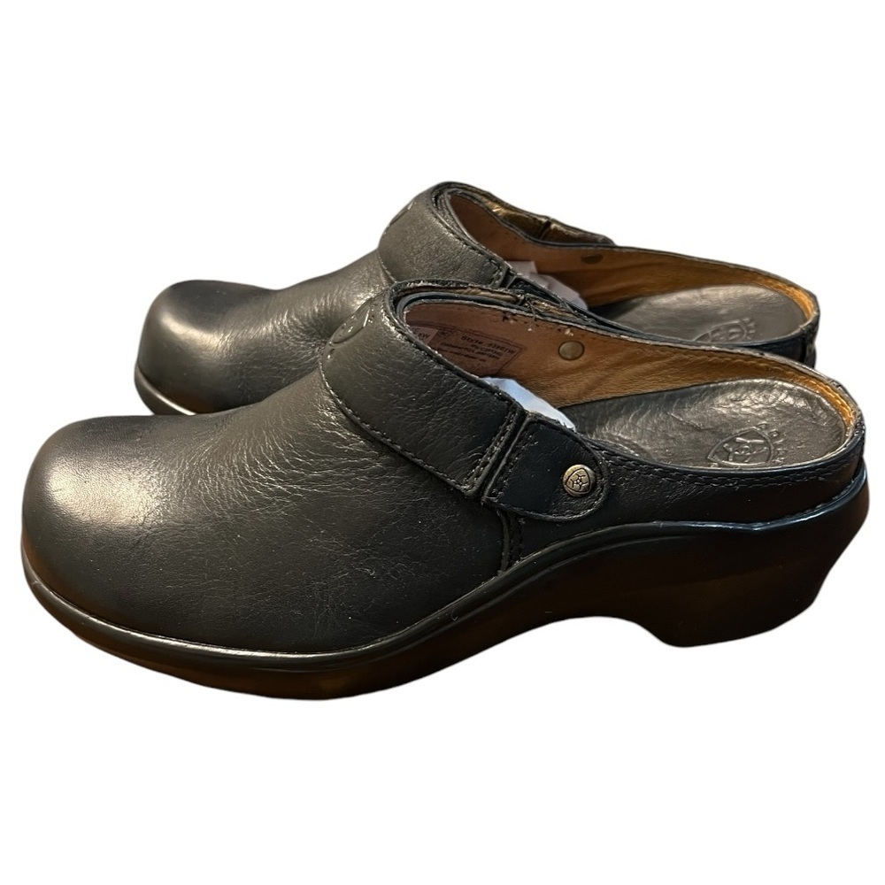 Ariat Santa Cruz Black Leather Clogs/ Slip-Ons Woman’s Size 7C Style 93801W - Picture 6 of 9